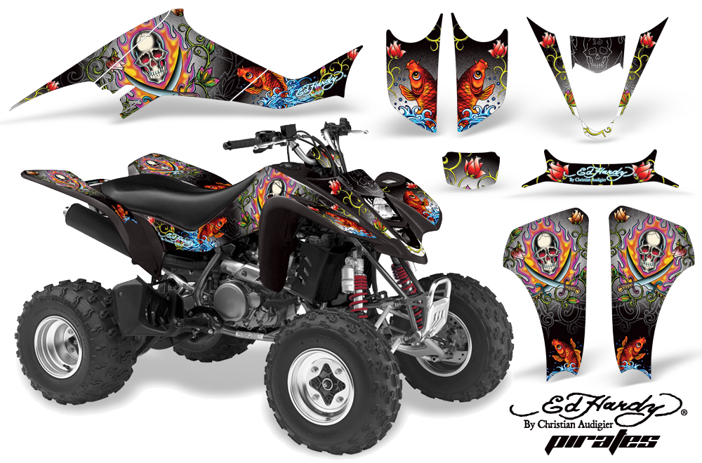 Suzuki LTZ 400 03-08 Graphics EdHardy Pirates White NEW-JPG